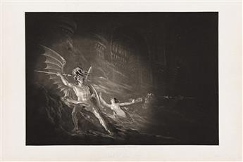 JOHN MARTIN Group of 7 mezzotints from Paradise Lost.